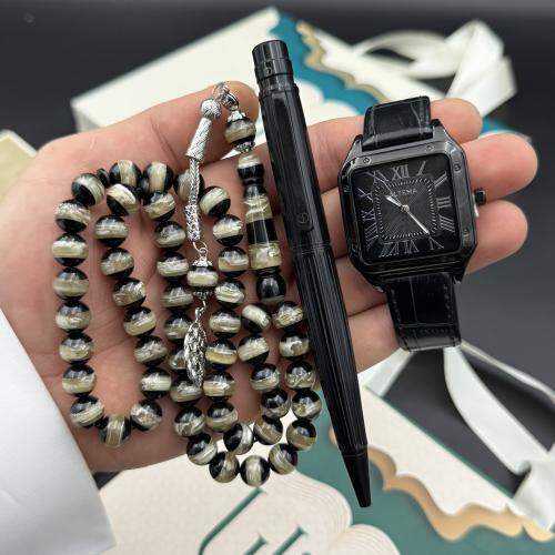 طقم ساعة قلم وسبحة