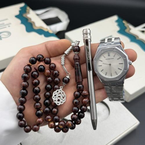 طقم ساعة قلم وسبحة
