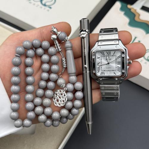 طقم ساعة قلم وسبحة