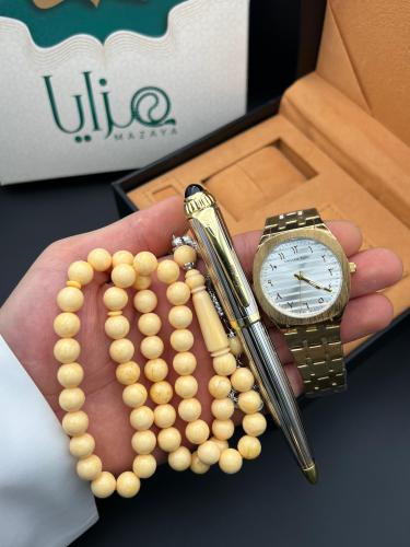 طقم ساعة قلم وسبحة