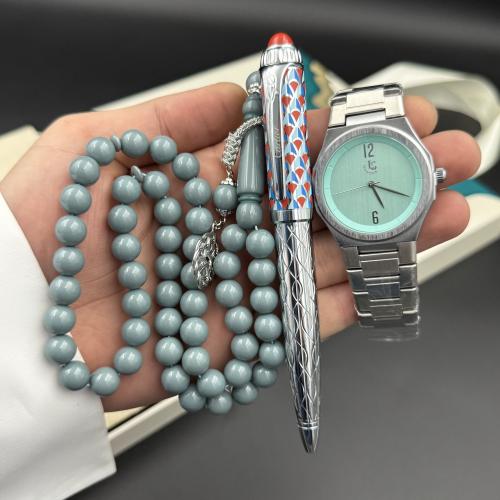 طقم ساعة قلم وسبحة