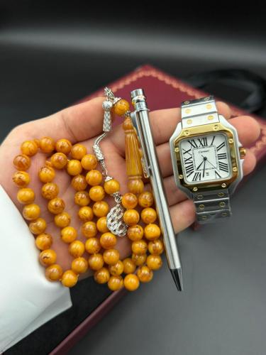 طقم كارتيرا (ساعة قلم وسبحة)