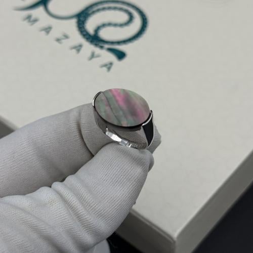 خاتم فضه شنكار رمادي- 925
