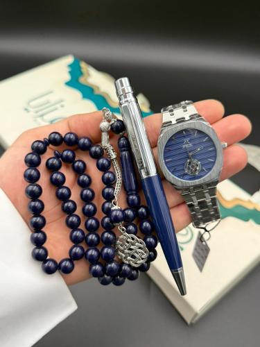 طقم ساعة قلم وسبحة