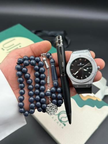 طقم ساعة قلم وسبحة