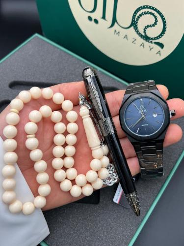 طقم ساعة قلم وسبحة