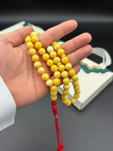 مسابح تراب الكهرمان شكة قماش