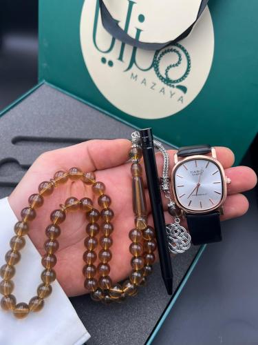 طقم ساعة قلم وسبحة