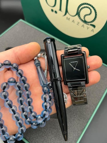 طقم ساعة قلم وسبحة