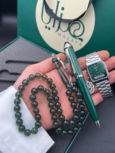 طقم ساعة قلم وسبحة