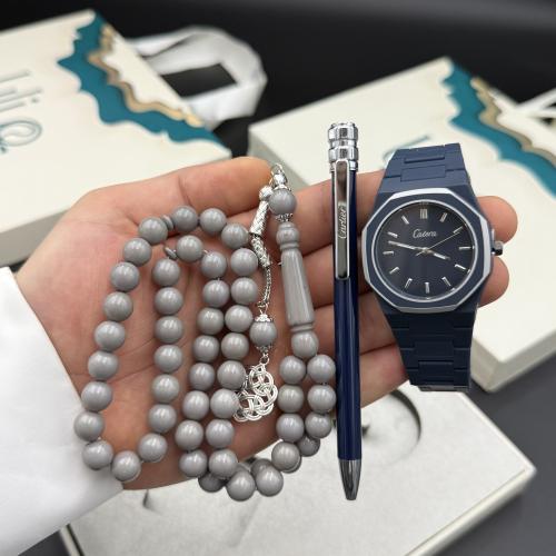 طقم ساعة قلم وسبحة