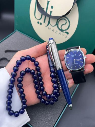 طقم ساعة قلم وسبحة