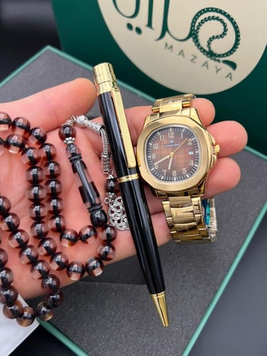 طقم ساعة قلم وسبحة