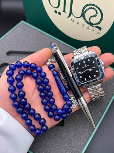 طقم ساعة قلم وسبحة