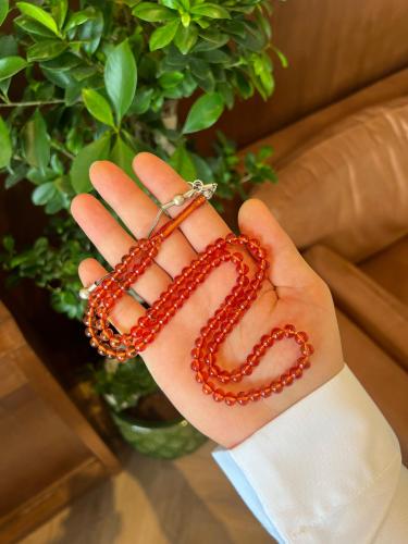 مسابح زعفران بشلش فضة