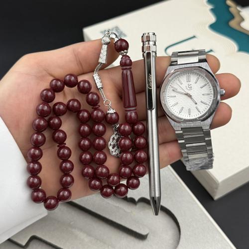 طقم ساعة قلم وسبحة