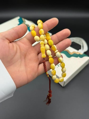 مسابح تراب الكهرمان شكة قماش