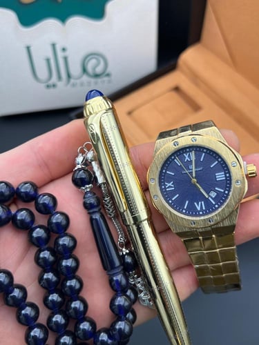 طقم ساعة قلم وسبحة