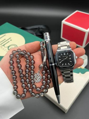 طقم ساعة قلم وسبحة