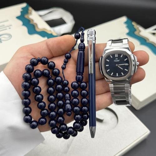 طقم ساعة قلم وسبحة