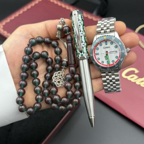 طقم كارتيرا (ساعة قلم وسبحة)
