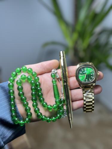 طقم ساعة قلم وسبحة