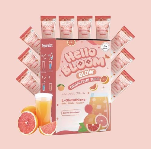 عصير بنكهة الجريب فروت مع الجلوتاثيون Hello Bloom...