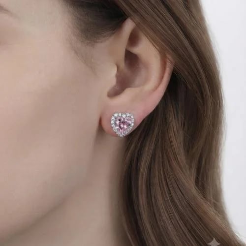 اقراط قلب Pink