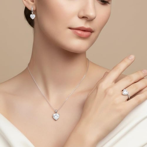 طقم قلب فضه ٩٢٥