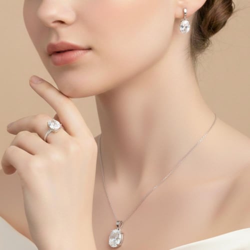 طقم أبيض فضه ٩٢٥