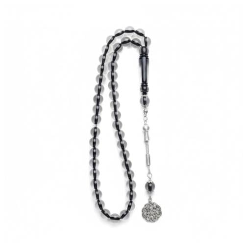 سبحة بكلايت شفاف اسود