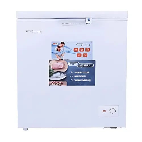 Super General horizontal freezer 145 liters 5.1 feet white