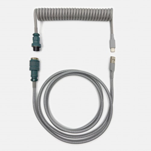 LIGHT GRAY SPACE COILED CABLE