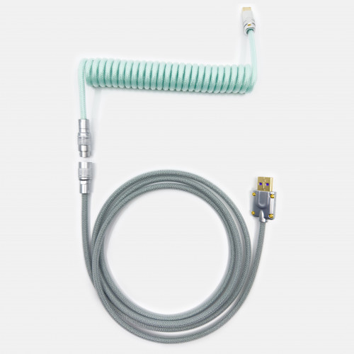 TIFFANY-ON-GRAY SPACE COILED CABLE