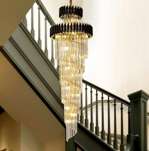 ثريا شلال كريستال 88201/45 ذهبي اسود 20 لمبة بطول...