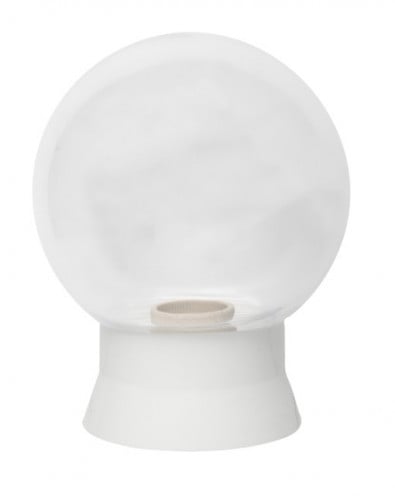 برم سور شفاف صغير مع القاعدة ابيض