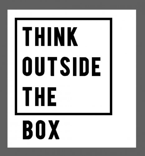 ملصق - Think outside the box