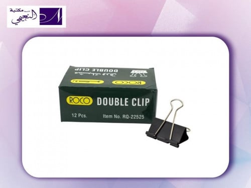 طقم مشبك ورق من 12 قطعة مطلي أسود من ماركة روكو