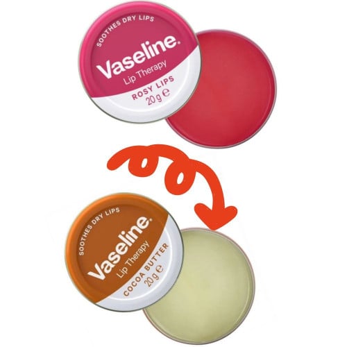 مرطب ومعالج الشفاه الوردي و بزبدة الكاكاو من فازلي...