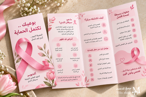 مطوية التوعيه بسرطان الثدي pdfجاهز للطباعه