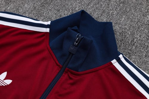 طقم تدريب ارسنال 2025-2026 عنابي سحاب كامل