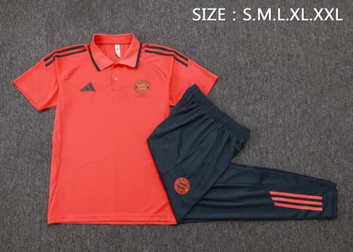 طقم تدريب صيفي بولو بايرن ميونخ 2025-2026 برتقالي