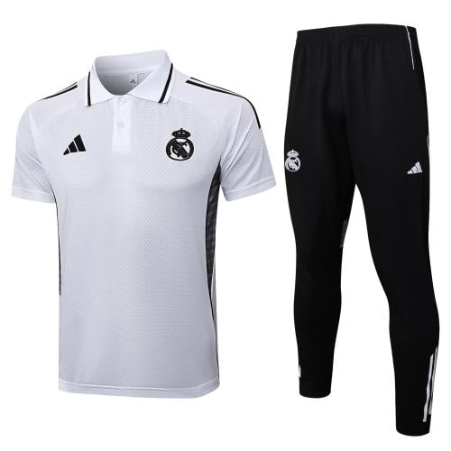 طقم تدريب صيفي بولو ريال مدريد 2025-2026 ابيض