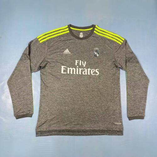 طقم ريال مدريد موسم 2015-2016 رمادي كم طويل