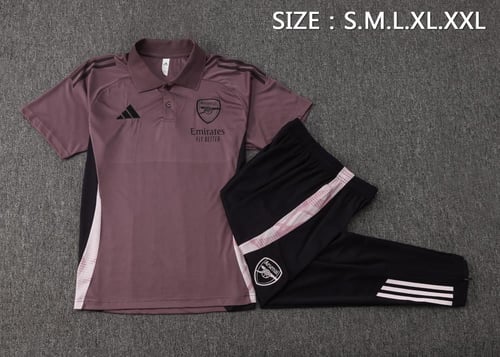 طقم تدريب صيفي بولو ارسنال 2024-2025 بنفسجي
