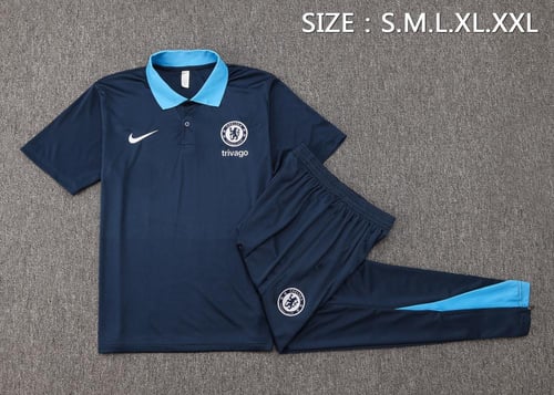 طقم تدريب صيفي بولو تشيلسي 2024-2025 سماوي 2