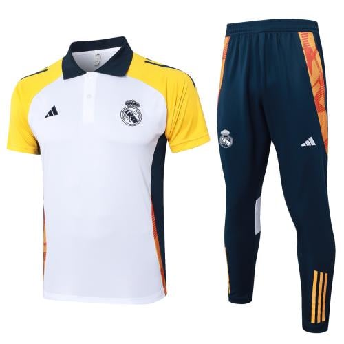 طقم تدريب صيفي بولو ريال مدريد 2024-2025 ابيض