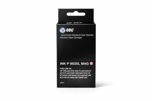 خرطوشة حبر HP 953XL - أرجواني من OBC للطابعات المك...