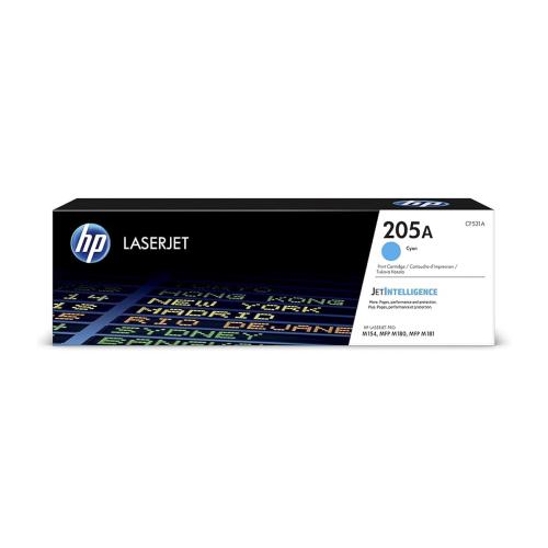 خرطوشة حبر أصلية HP 205A — اللون السماوي (Cyan) لط...