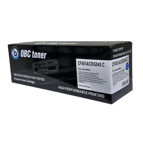 خرطوشة حبر OBC CF401A/201A السماوي للطابعات HP - O...